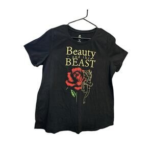 Disney Beauty And The Beast Plus Size Belle Rose Graphic T Shirt 0X